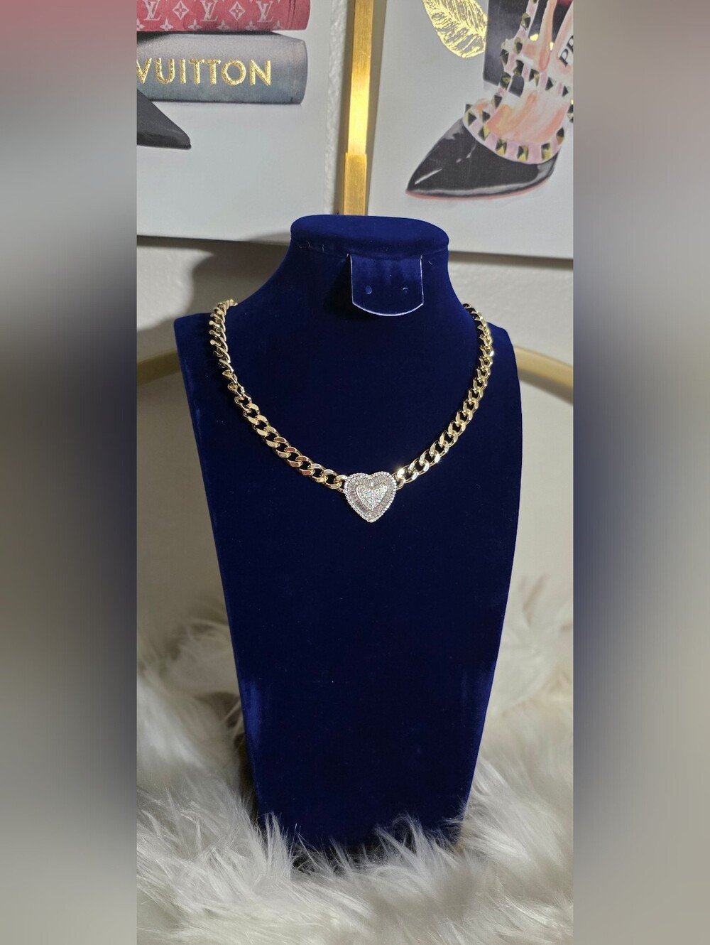 Gold Heart Pavé Set - Women's Jewelry